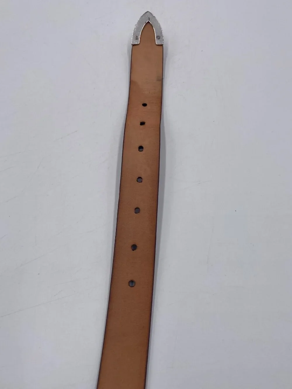Belts.com Brown Italian Calfskin Leather Croc Alligator Print Belt Size 34 1